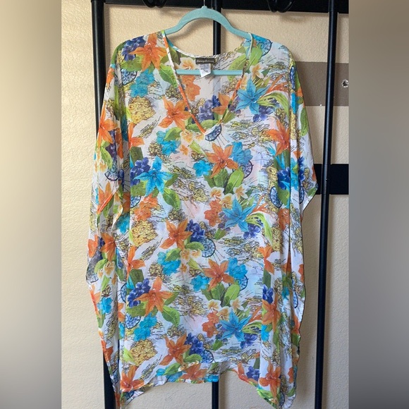 Tommy Bahama Chiffon Coverup Tunic size M NWOT - Picture 2 of 11